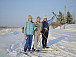 С дочерью Анной и внучкой Ириной на лыжах